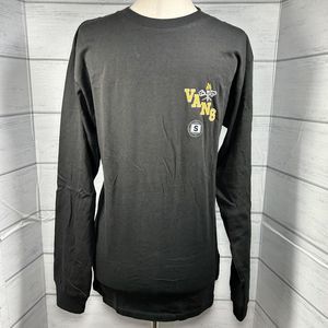 Van's Men's Long Sleeve T-Shirt Tee Shirt Chalk Doodle Cotton Black Size Small